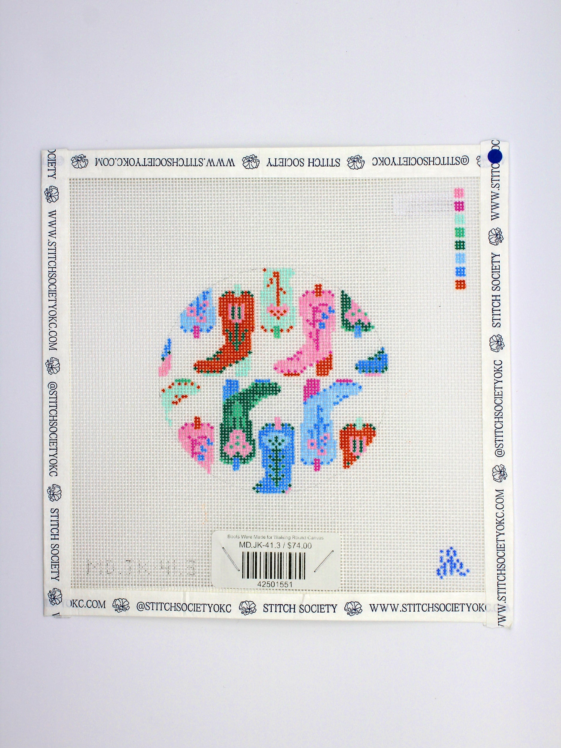 Boots Were Made for Walking Round Canvas