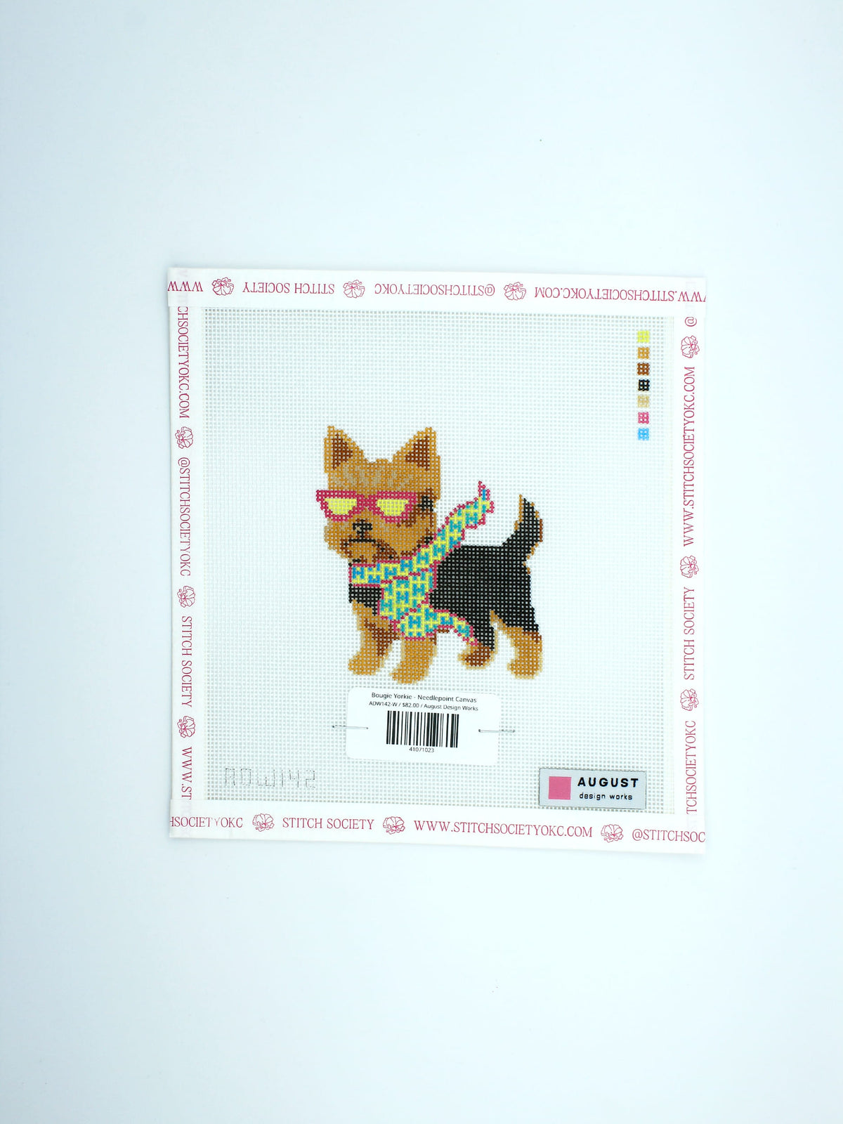 Bougie Yorkie - Needlepoint Canvas