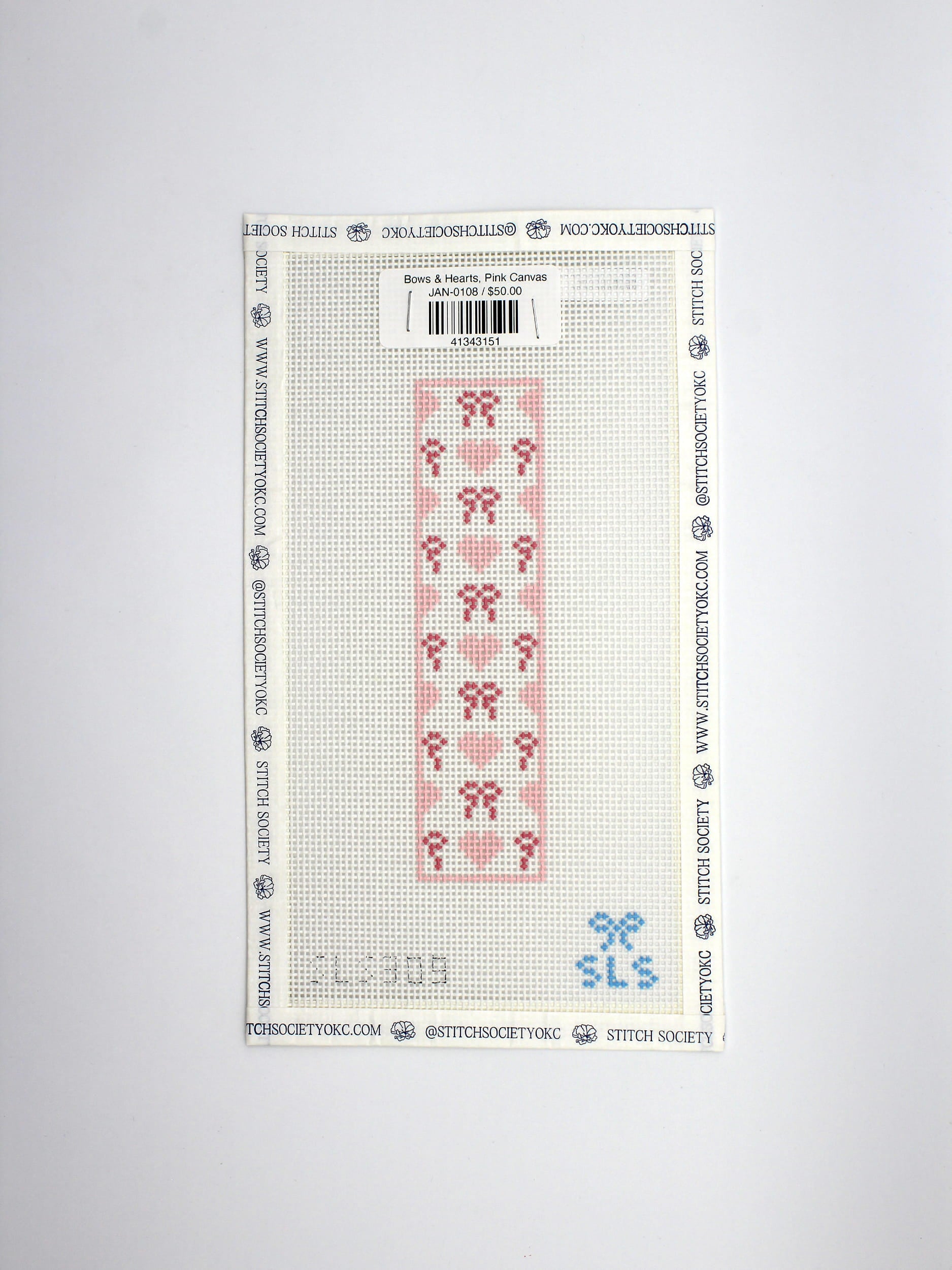 Bows & Hearts, Pink Canvas