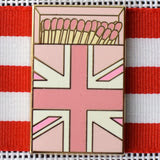 Pink British Flag Matchbox Needle Minder