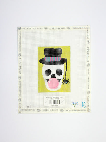 Bubble Gum Skull Canvas- Green