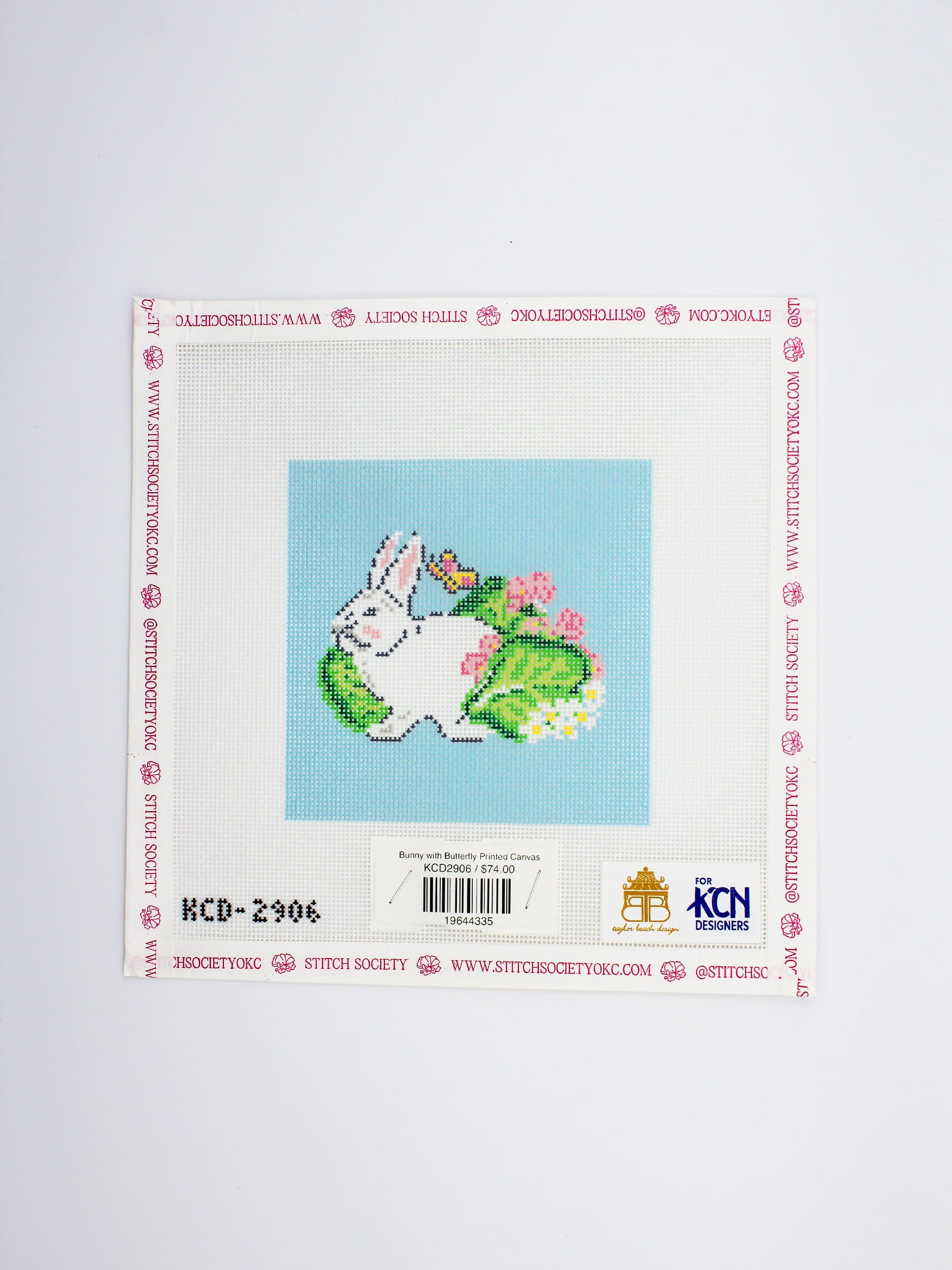 Bunny with Butterfly Printed Canvas