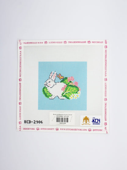 Bunny with Butterfly Printed Canvas