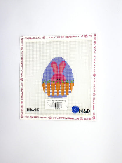 Bunny with Carrot Fence Egg
