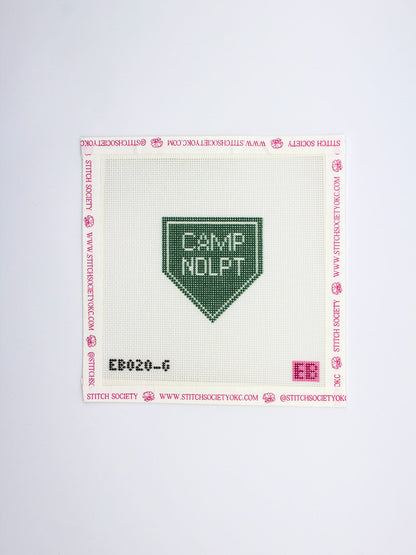 Camp Needlepoint Bag Charm- Green