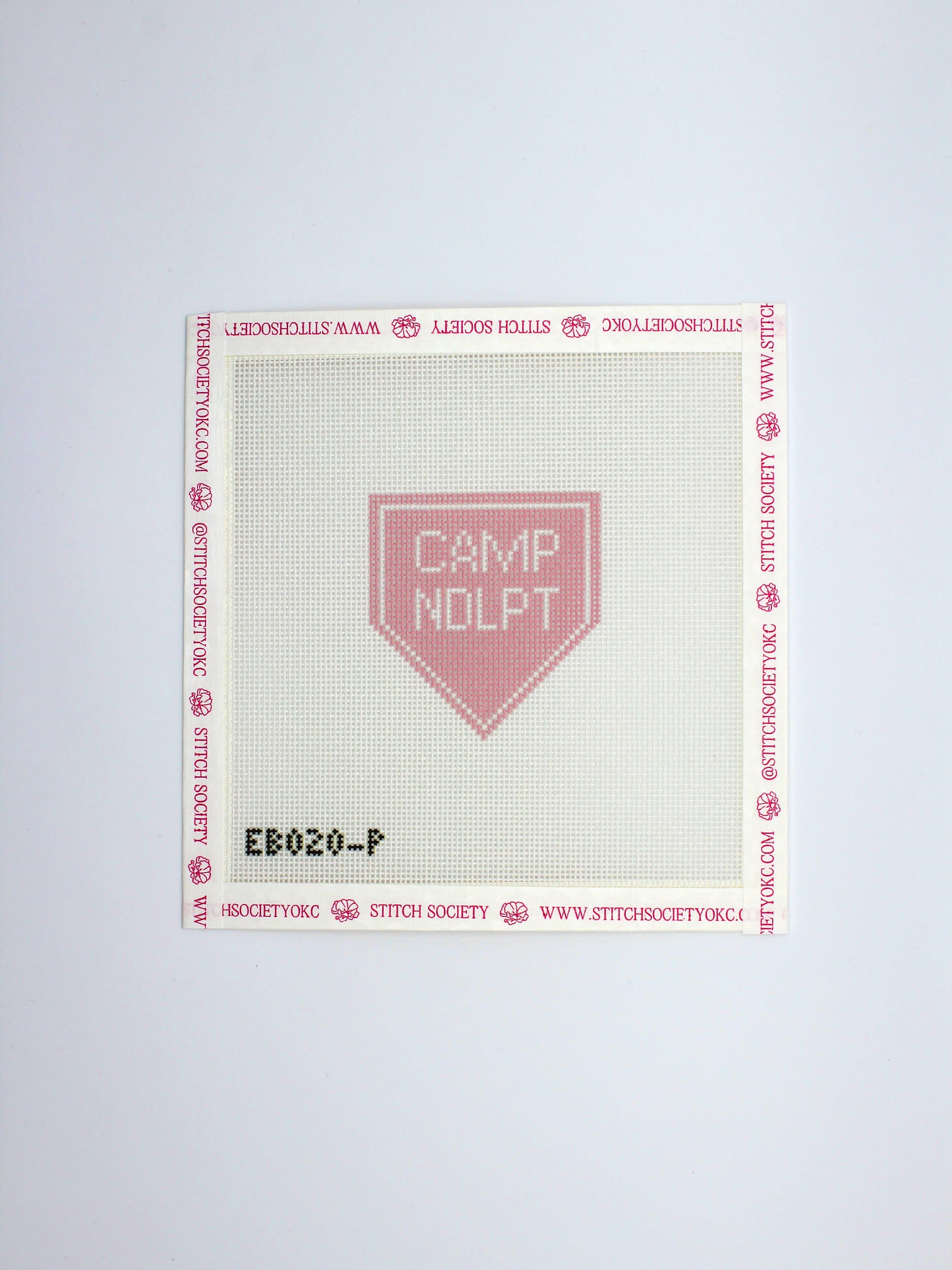 Camp Needlepoint Bag Charm- Pink