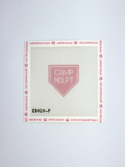 Camp Needlepoint Bag Charm- Pink