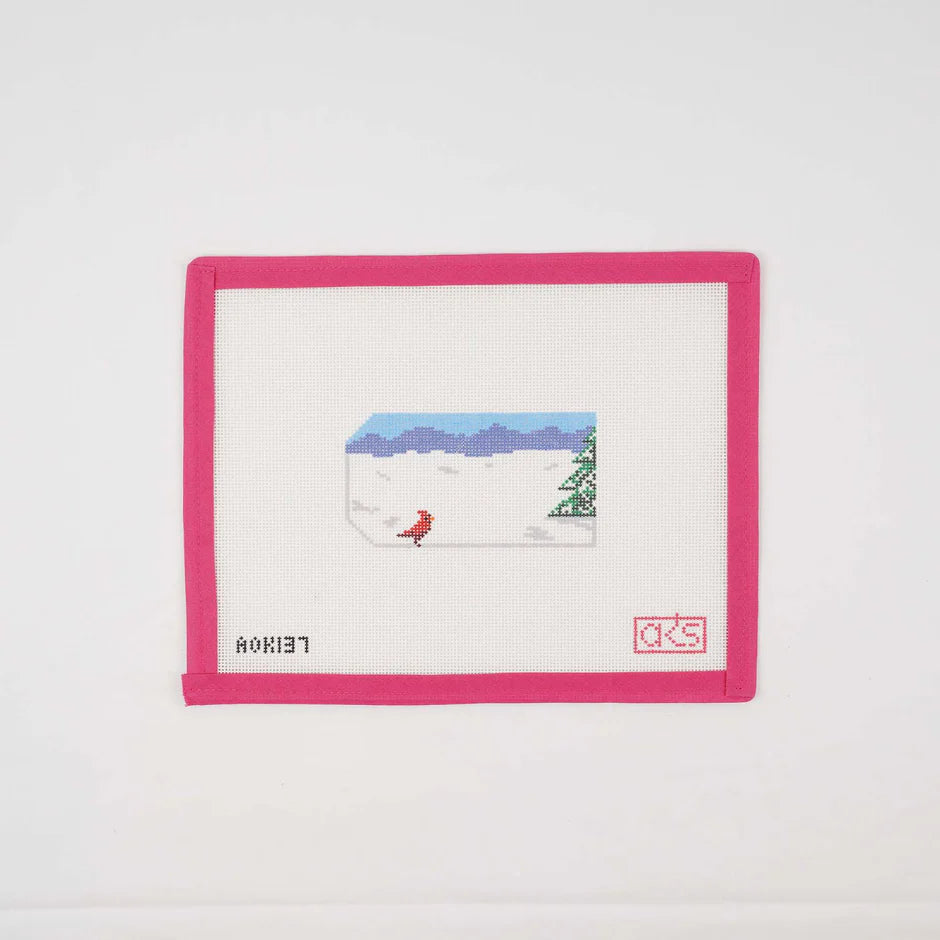Cardinal Stocking Name Canvas