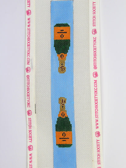 Champagne Bottles Blue Loop KC Canvas