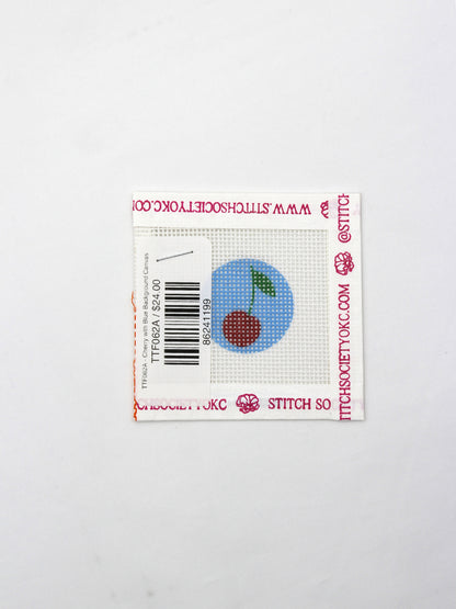 TTF062A - Cherry with Blue Background Canvas