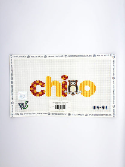 Chi Omega Dots & Stripes Canvas