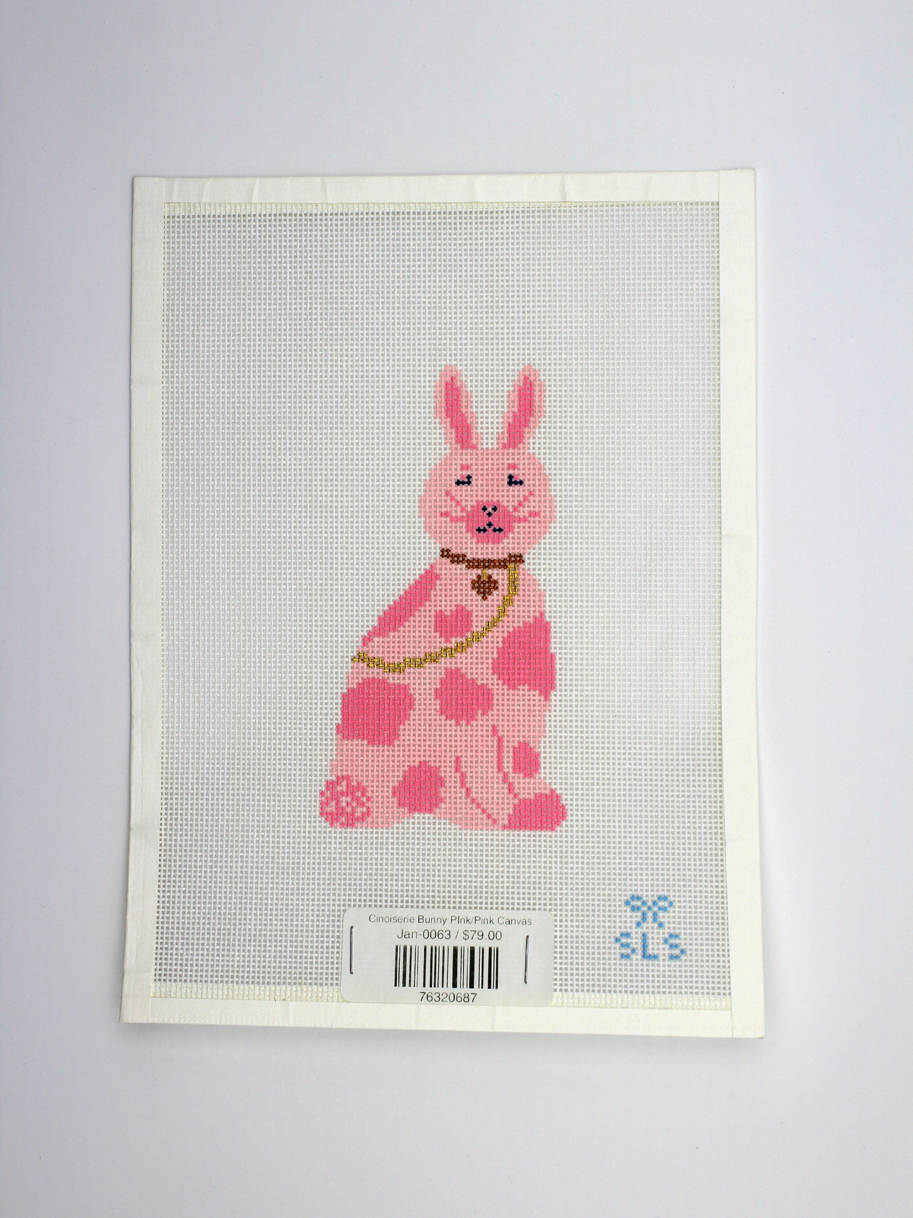 Chinoiserie Bunny Pink/Pink Canvas