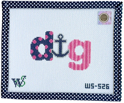 Delta Gamma Dots & Stripes Canvas