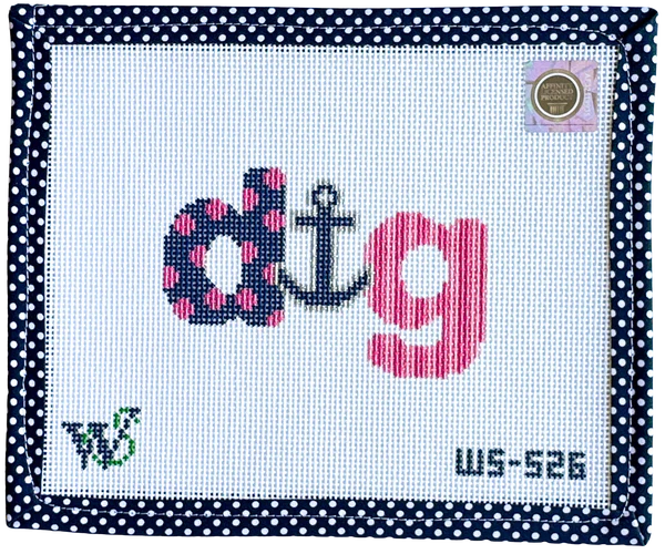 Delta Gamma Dots & Stripes Canvas
