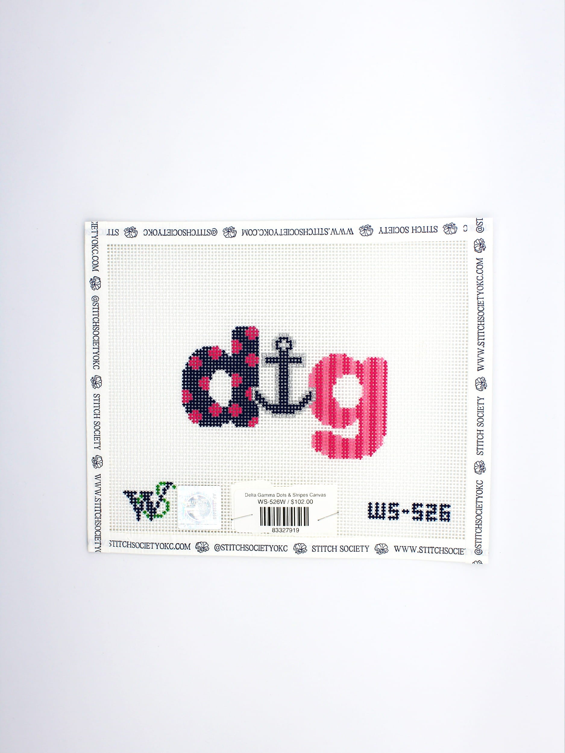 Delta Gamma Dots & Stripes Canvas