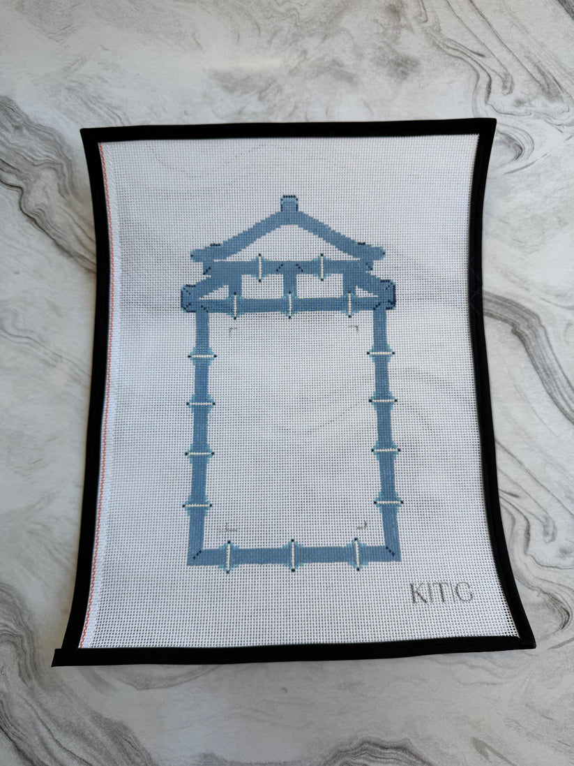 Blue Bamboo Frame Canvas