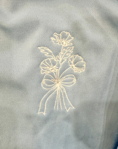 Stitch Society Custom Crewneck Cotton Sweatshirt: SKY BLUE