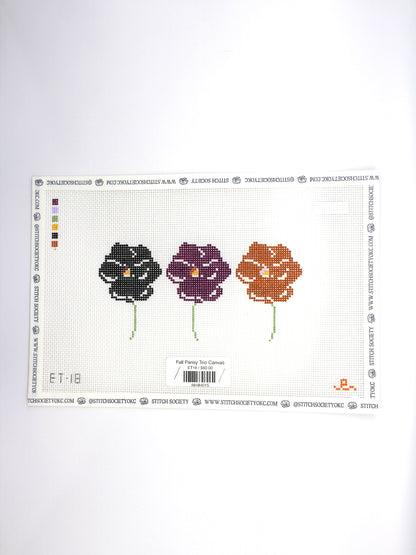 Fall Pansy Trio Canvas