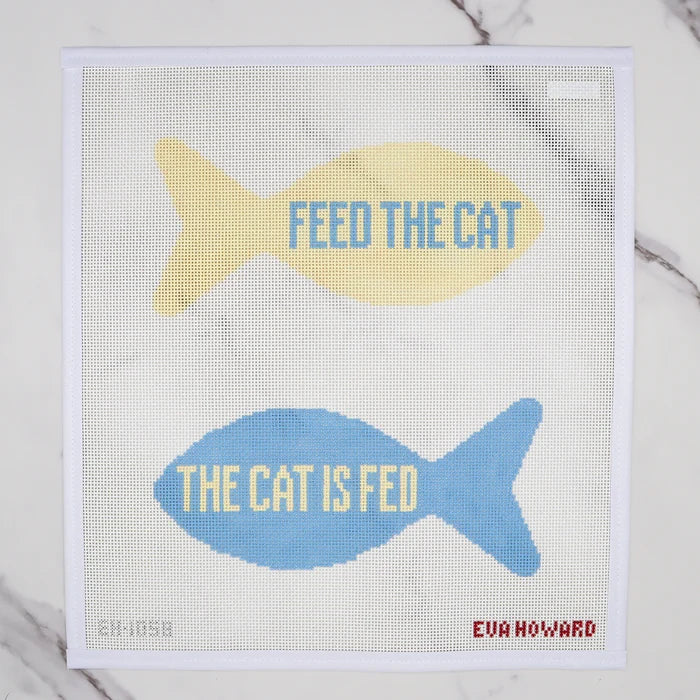 Feed the Cat Door Sign  Canvas