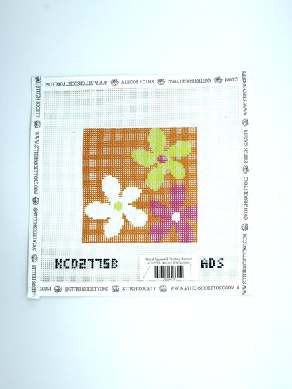 Floral Square B Printed Canvas