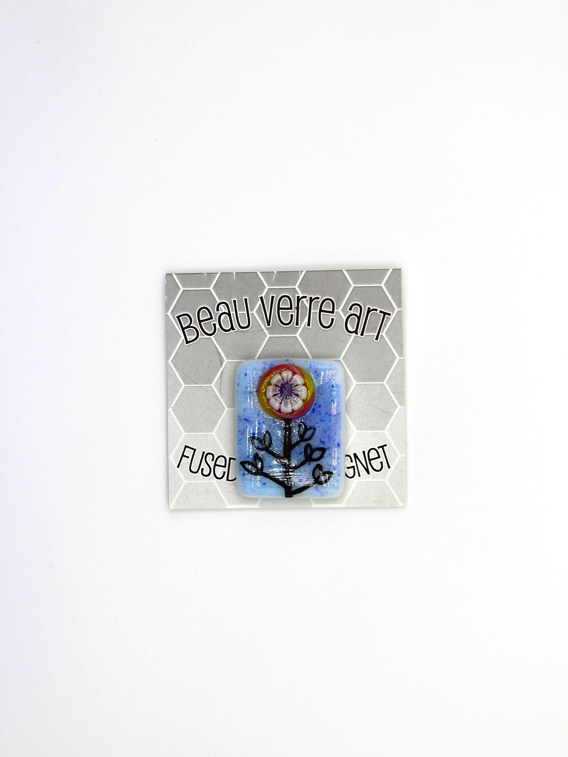 Beau Verre Funky Flower Fused Glass Needle Minder