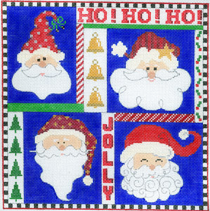 Four Square Santa Canvas