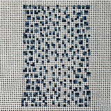 French Dots Luggage Tag Blue Canvas