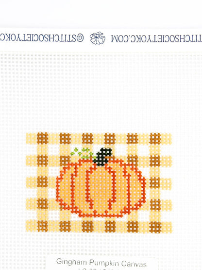 Gingham Pumpkin Canvas