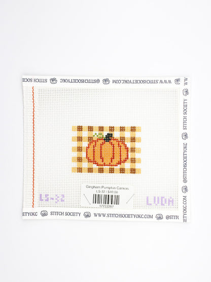 Gingham Pumpkin Canvas