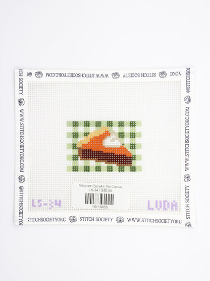 Gingham Pumpkin Pie Canvas