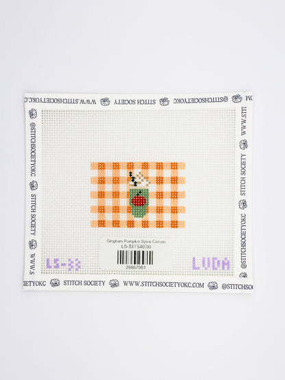 Gingham Pumpkin Spice Canvas