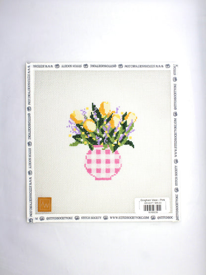 Gingham Vase - Pink