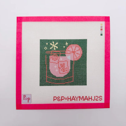 Green Mahjong Cocktail Canvas