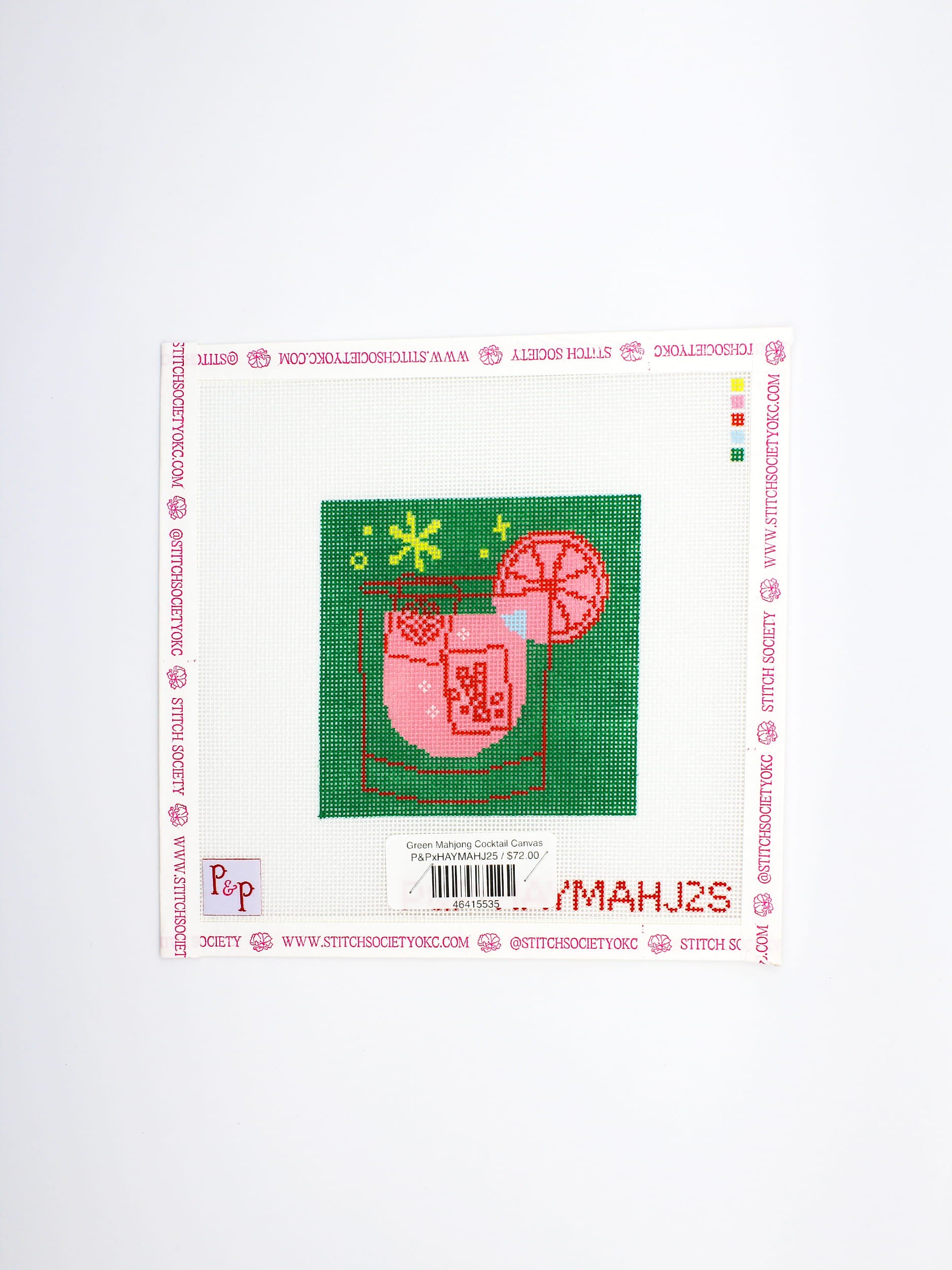 Green Mahjong Cocktail Canvas