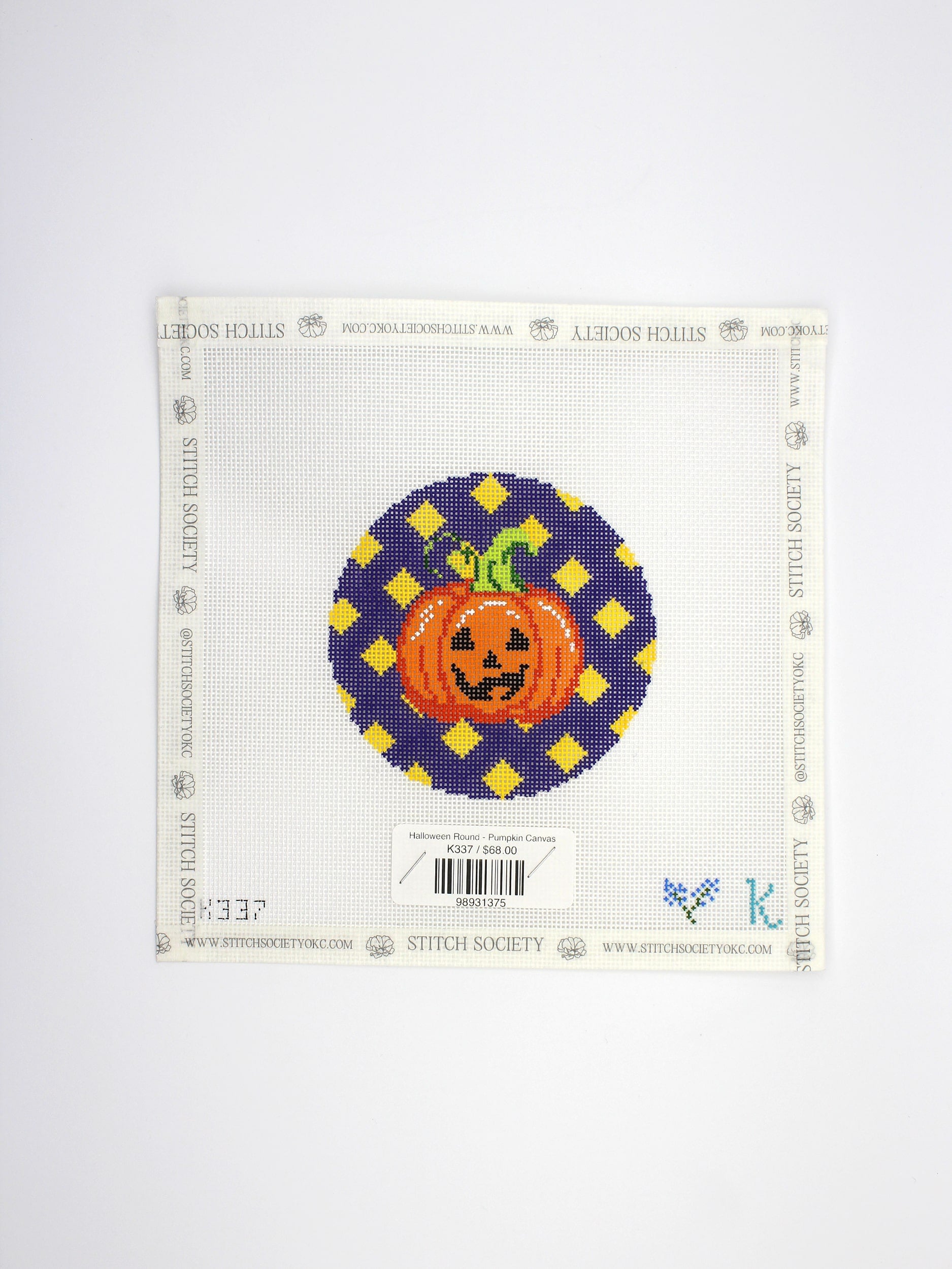 Halloween Round - Pumpkin Canvas