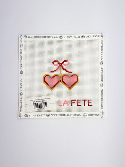 Heart Locket Needlepoint Canvas