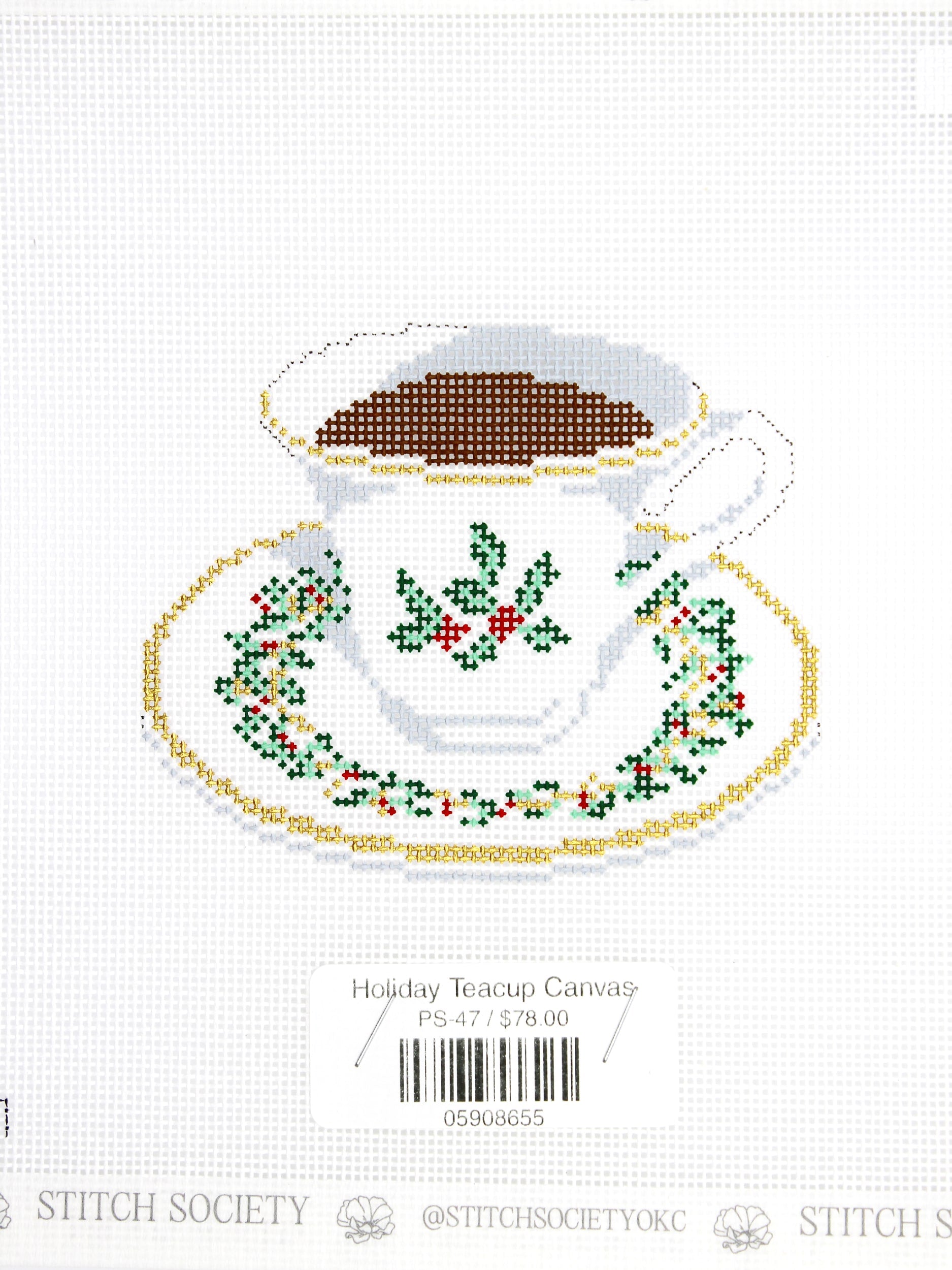 Holiday Teacup Canvas