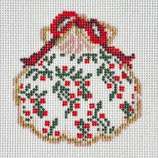 Holiday Vines Gilded Scallop