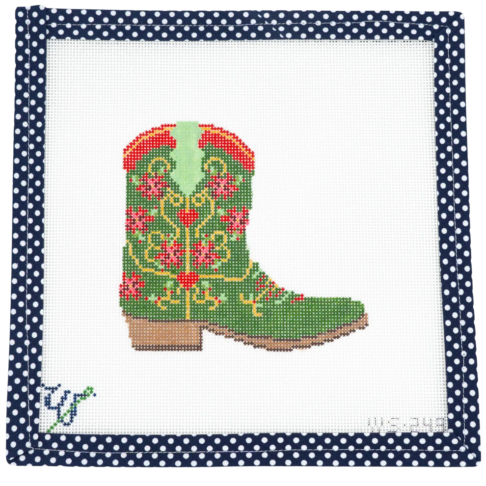 Holiday Cowboy Boot Canvas