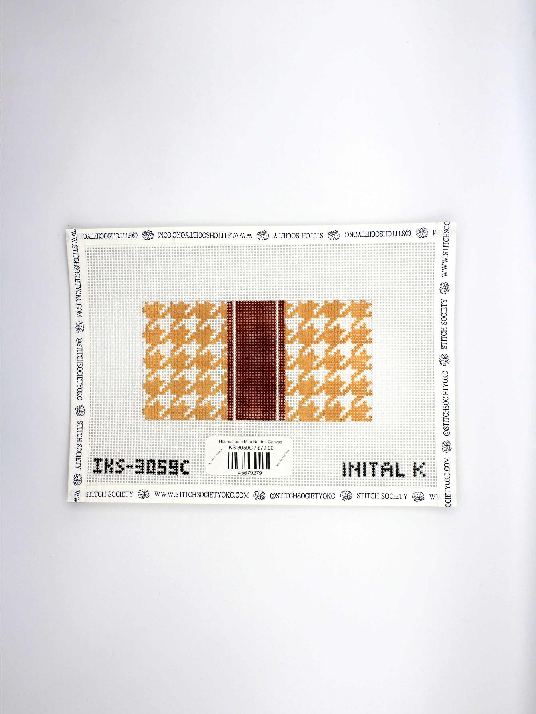 Houndstooth Mini Neutral Canvas