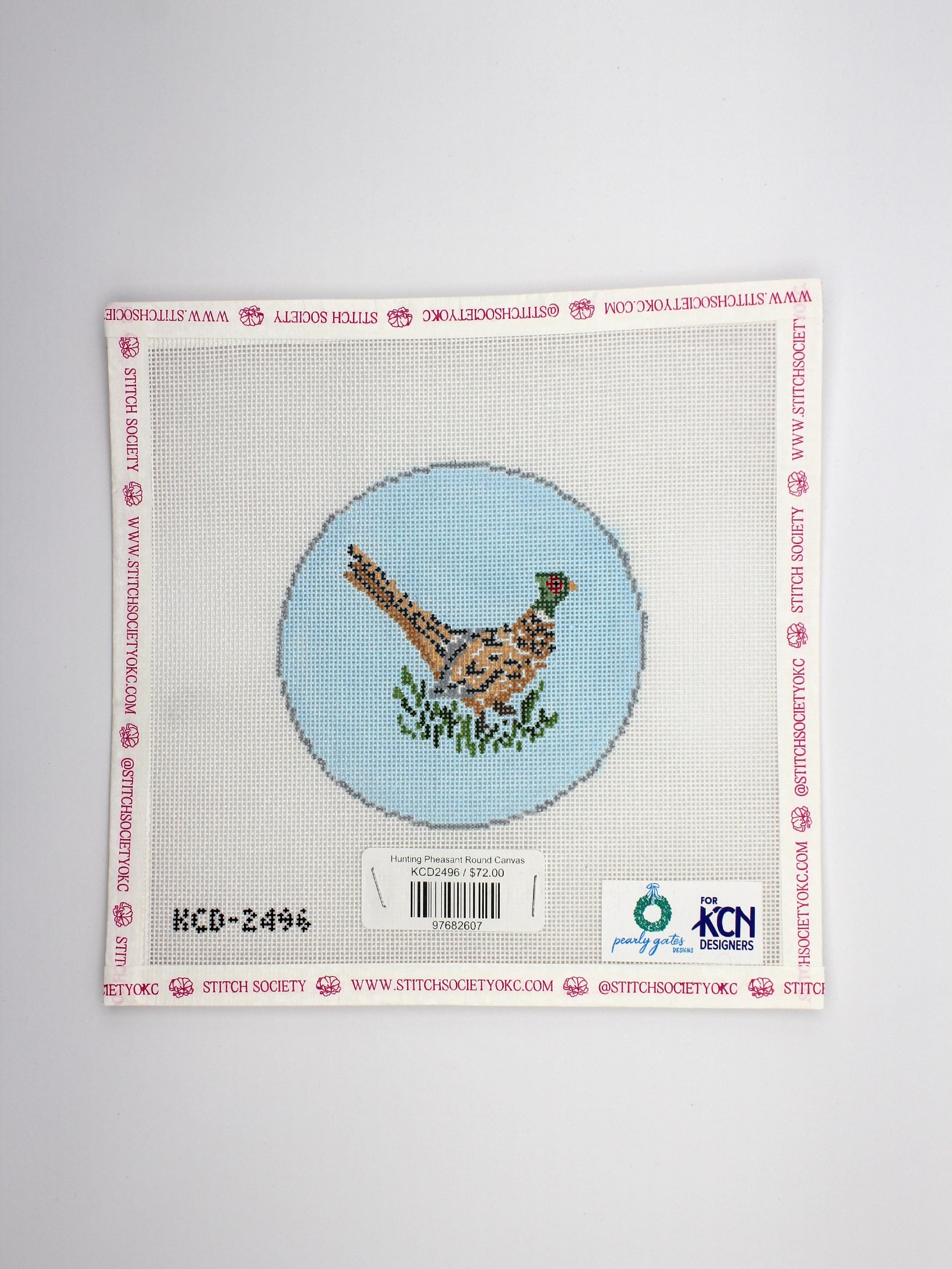 Hunting Pheasant Round Canvas