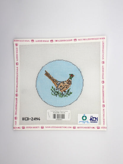 Hunting Pheasant Round Canvas