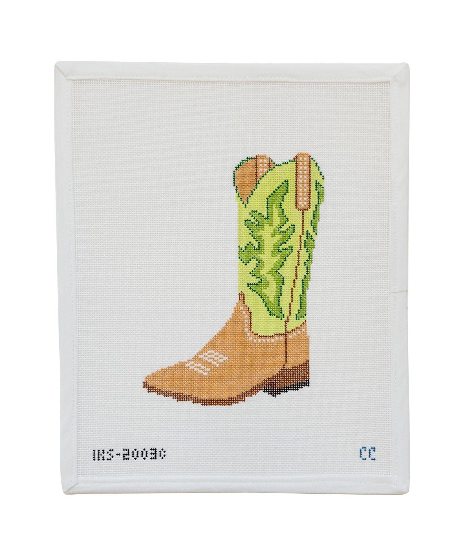 Green Cowboy Boot Canvas