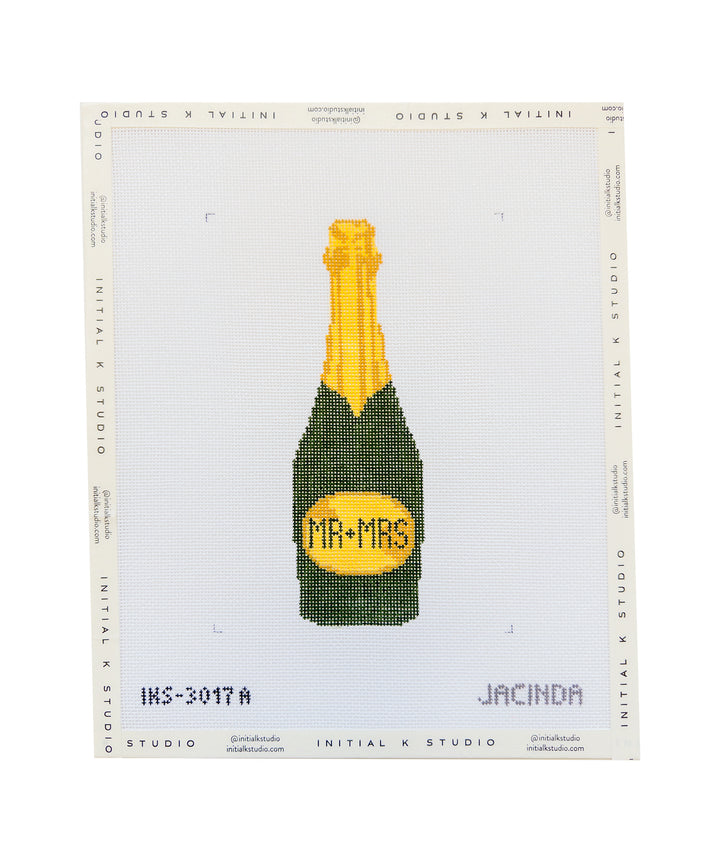 Mr & Mrs Champagne Ornament Canvas