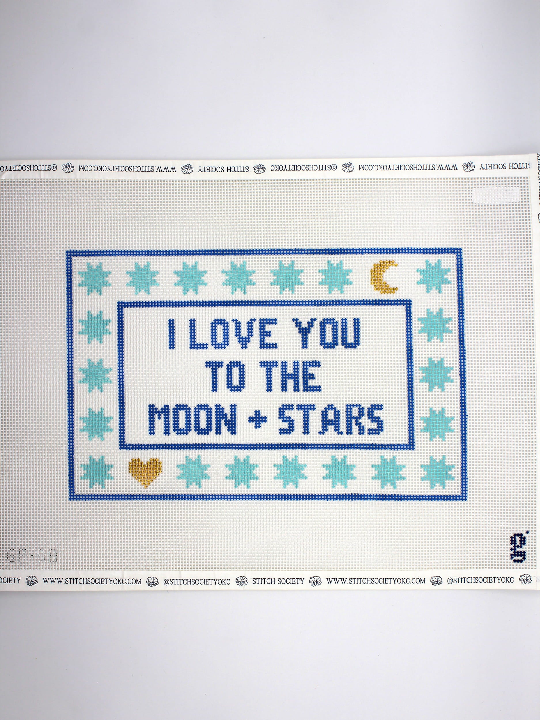 I Love you To the Moon & Stars - Blue Canvas