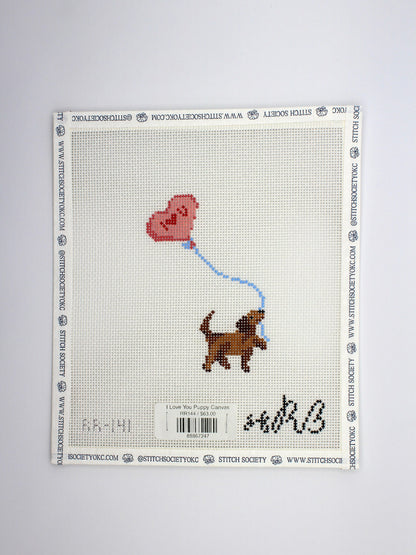 I Love You Puppy Canvas