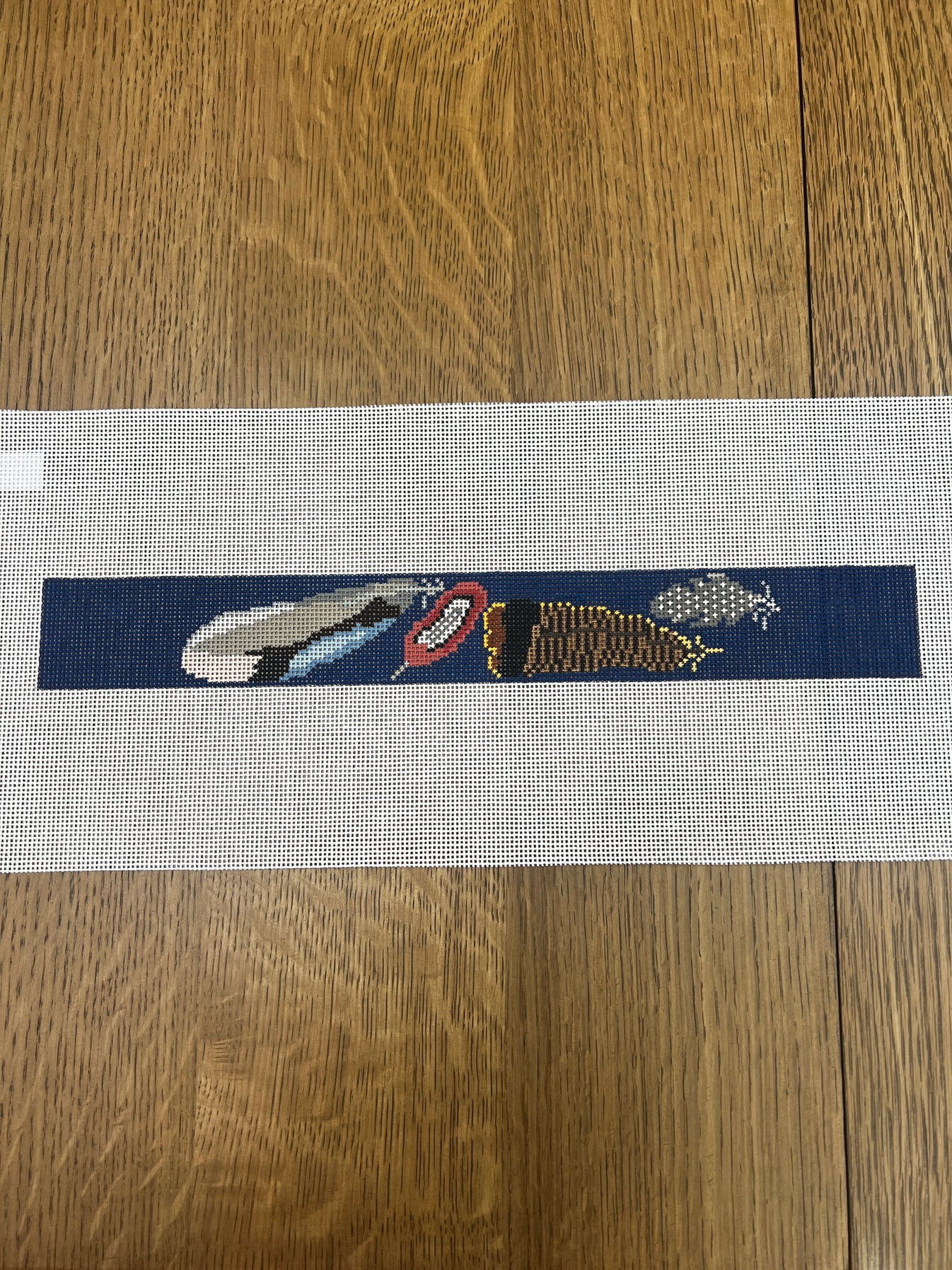 Game Bird Feathers Keyfob Canvas