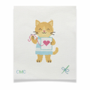 Nellie the Needlepointing Kitty Canvas