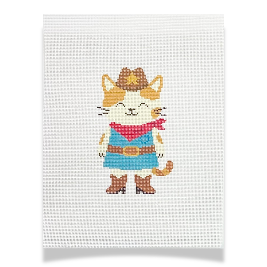 Charlie the Cowgirl Kitty Canvas