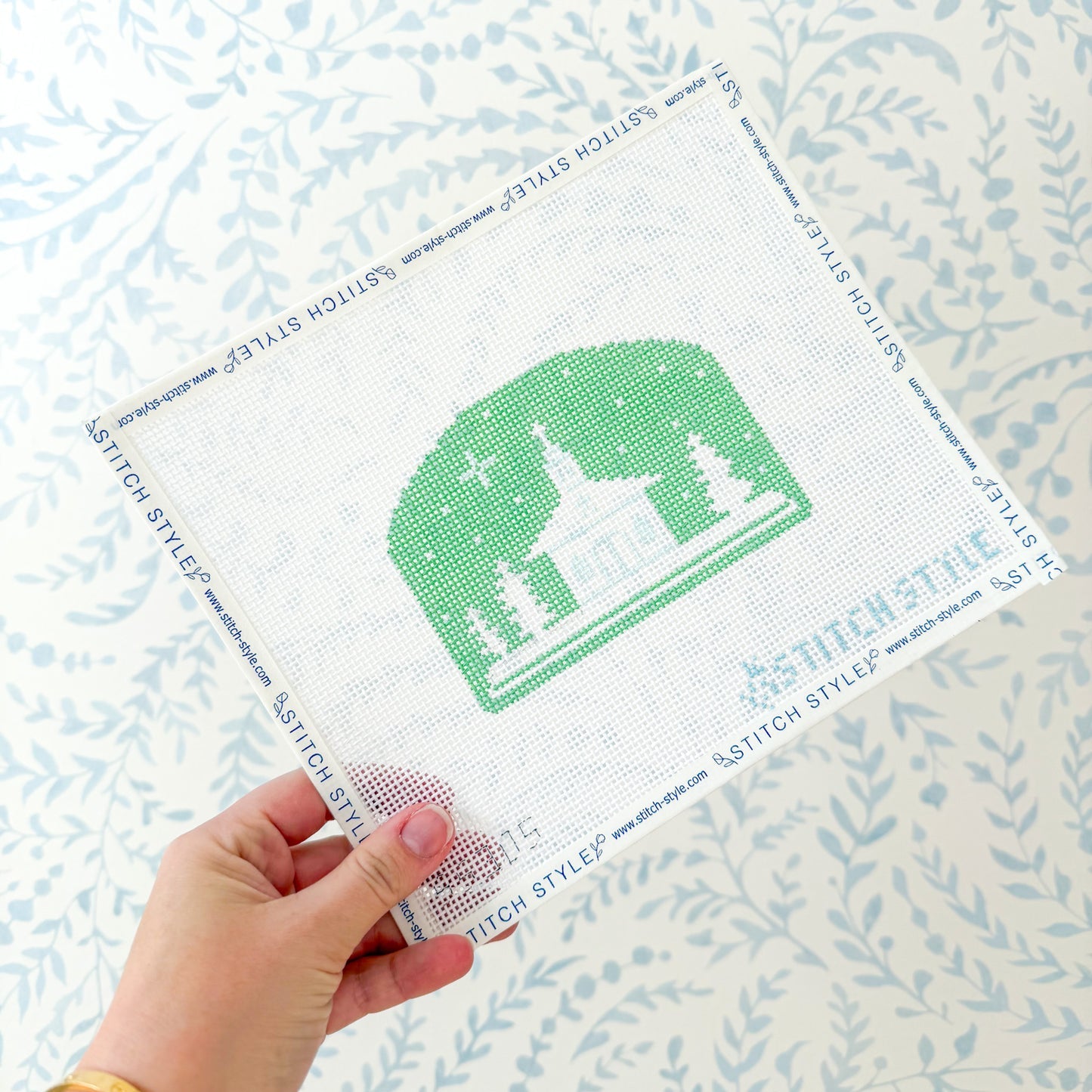 Mint Green Church Silhouette